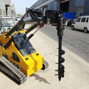 mini skid steer loader with drilling auger