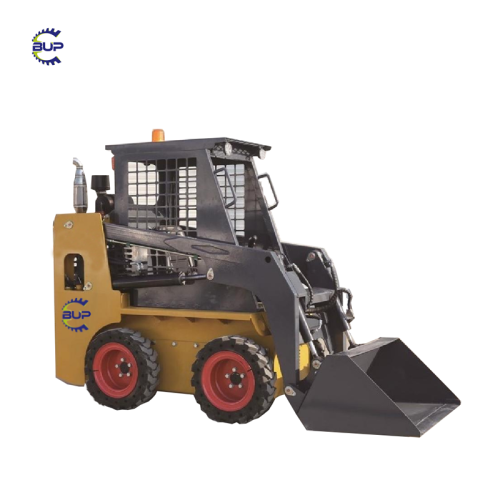 Wheeled mini skid steer loader with cabin